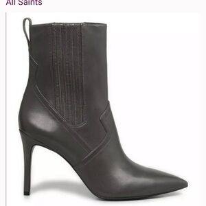 Allsaints Xain Leather Boot Pump stiletto ankle shoes size 41 us 11